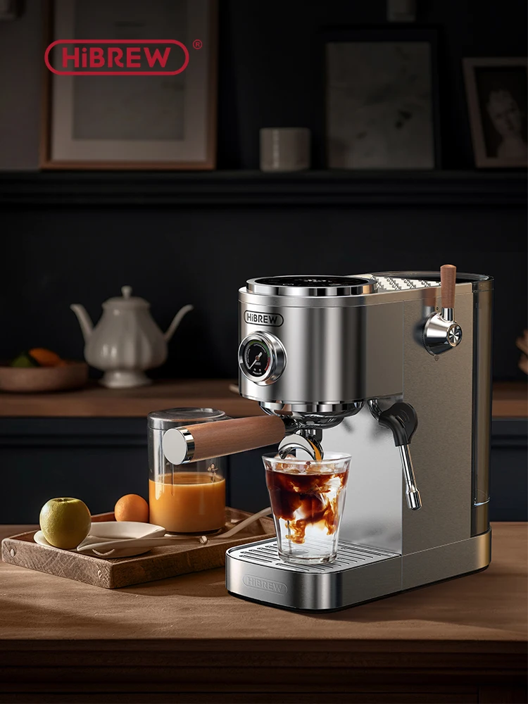 Image of HiBREW H13 Halbautomatische Espresso-Kaffeemaschine One-Touch Americano Temperatur Einstellbar 20 Bar Kaltkaffeemaschine Cappuccino
