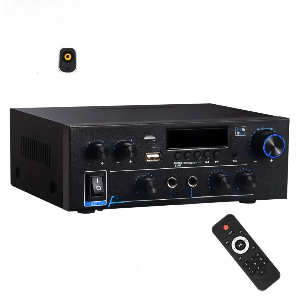 Woopker Wzmacniacz cyfrowy AK55 Audio Bass Audio Power Bluetooth Wzmacniacz domowy Hifi FM Auto Music Subwoofer Głośniki USB SD Mic — zdjęcie produktu 7