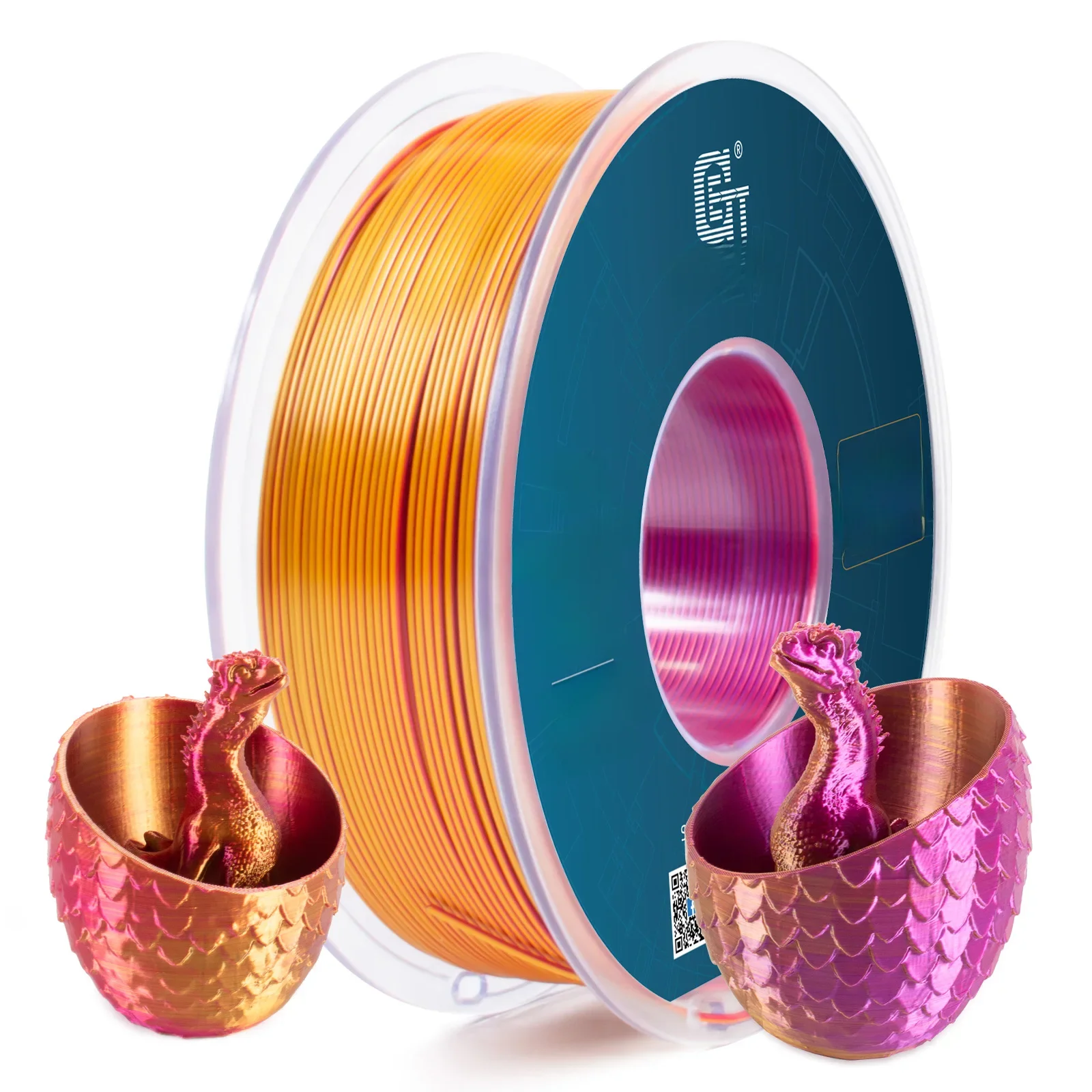 Geeetech Tri Color Silk PLA-filament, 3D-filament 1,75 mm 1KG spoeldraad (+/-0,03 mm) Vacuümverpakking, speciale kleur - afbeelding 2