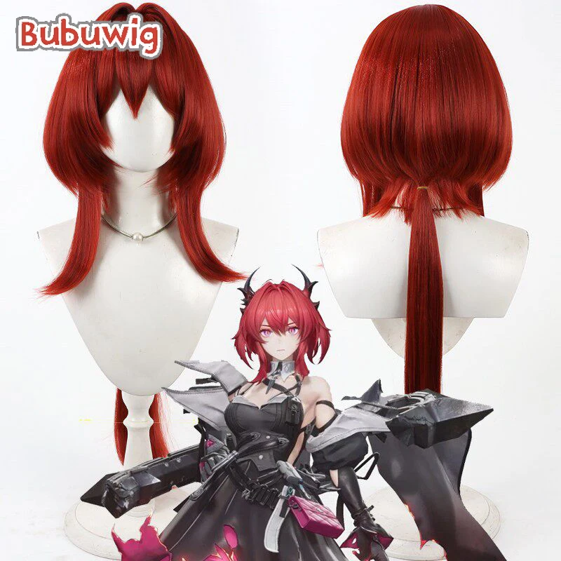 

Bubuwig Synthetic Hair Laevatain Cosplay Wigs Game Arknights: Endfield Laevatain 80cm Long Straight Red Cos Wig Heat Resistant