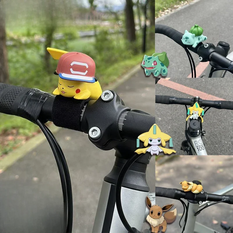 AliExpress TAKARA TOMY Kawaii Pokemon Pikachu Bicycle Ornaments Cartoon Figure Bulbasaur Cycling Accessories Snorlax