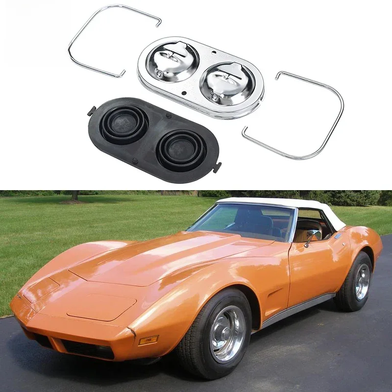 Samochodowy silnik ze stali chromowanej do Chevrolet Corvette 1967-1982 Pokrywa cylindra głównego z uszczelkami Bails Akcesoria zamienne — 2