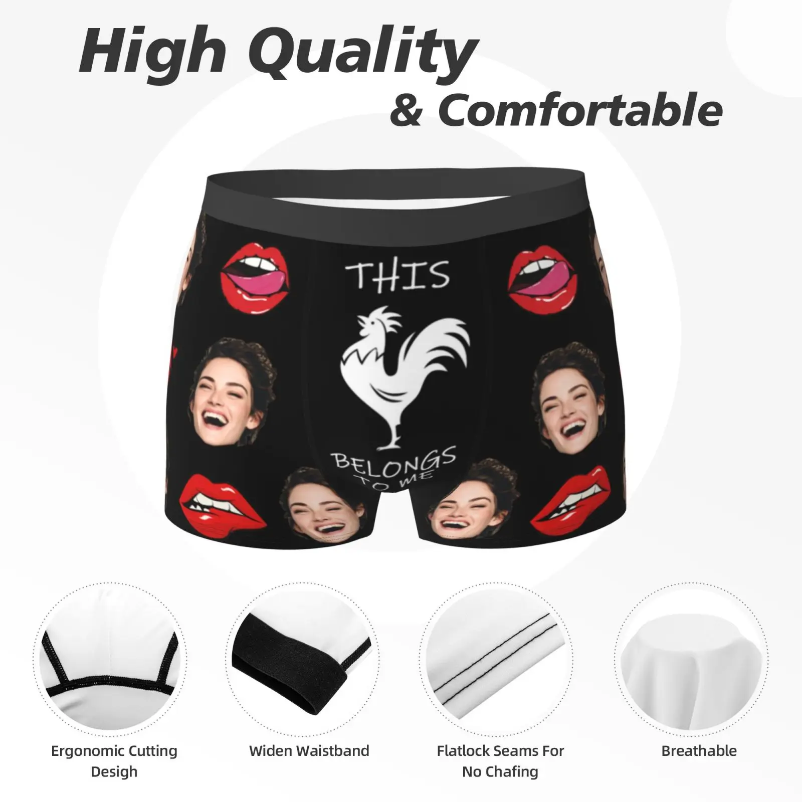 Biancheria intima personalizzata con foto per il viso, boxer personalizzati, regalo di San Valentino da uomo personalizzato per il marito, regalo di anniversario per papà