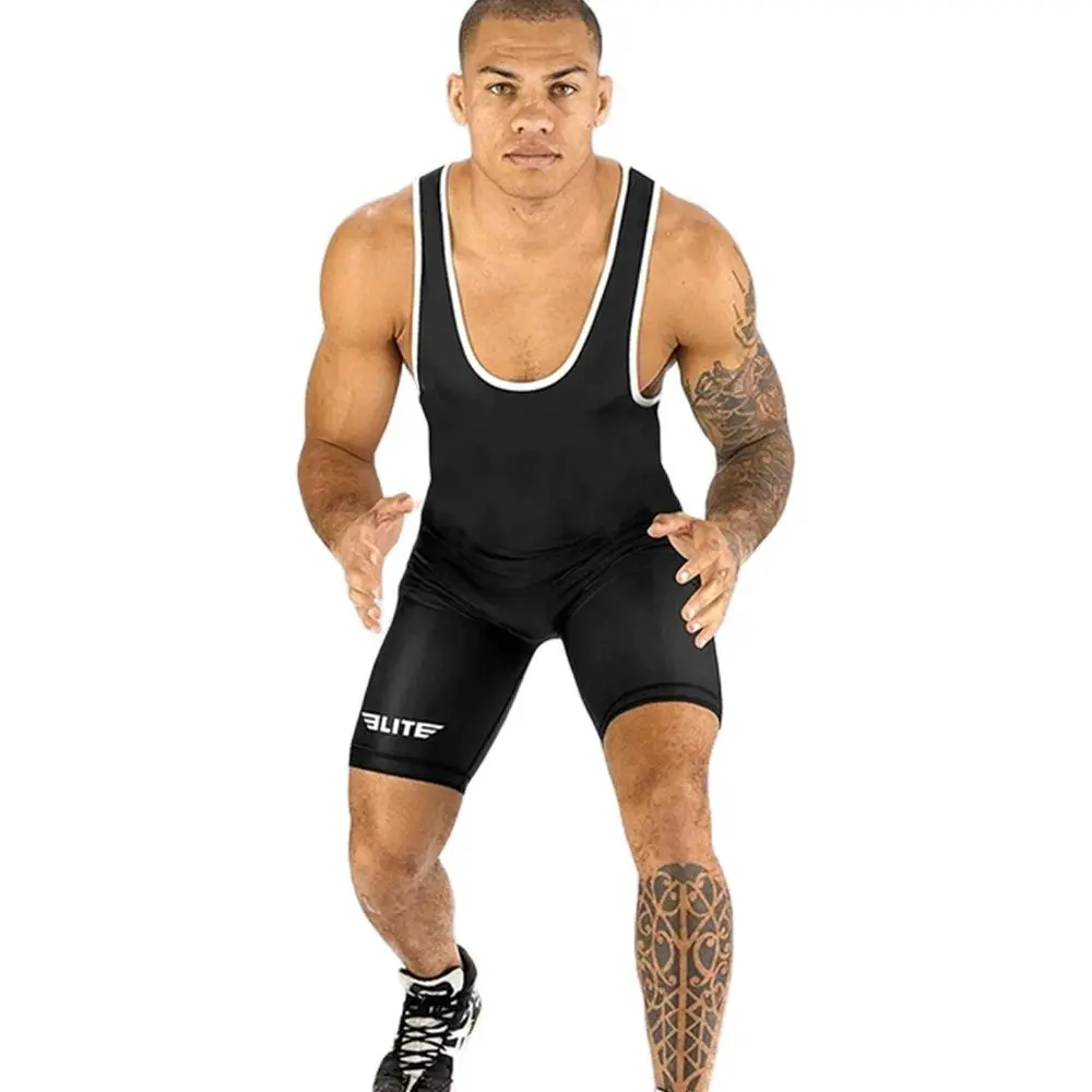 Men’s Wrestling Singlet Uniform Advanced Singlets Clothing Blue Train Wrestling Gear Running Speedsuit Sportwear Boxing Tights