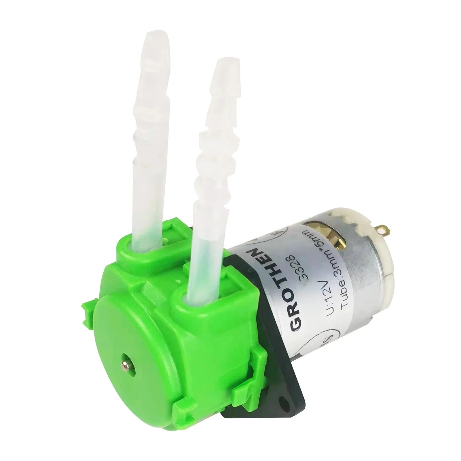 DC 12V Dosierpumpe Schlauchpumpe Mini Wasser Flüssigkeitspumpe Peristaltischer Rohrkopf Selbstansaugende Funktion für Aquarium Labor