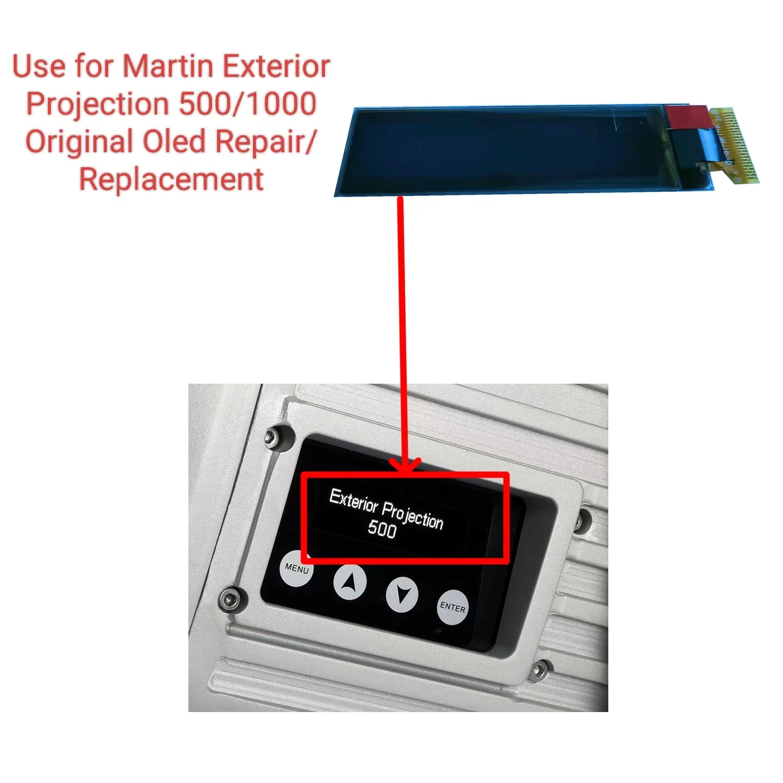 new-martin-exterior-projection-500-1000-screen-oled-lcd-display-replacement-repair