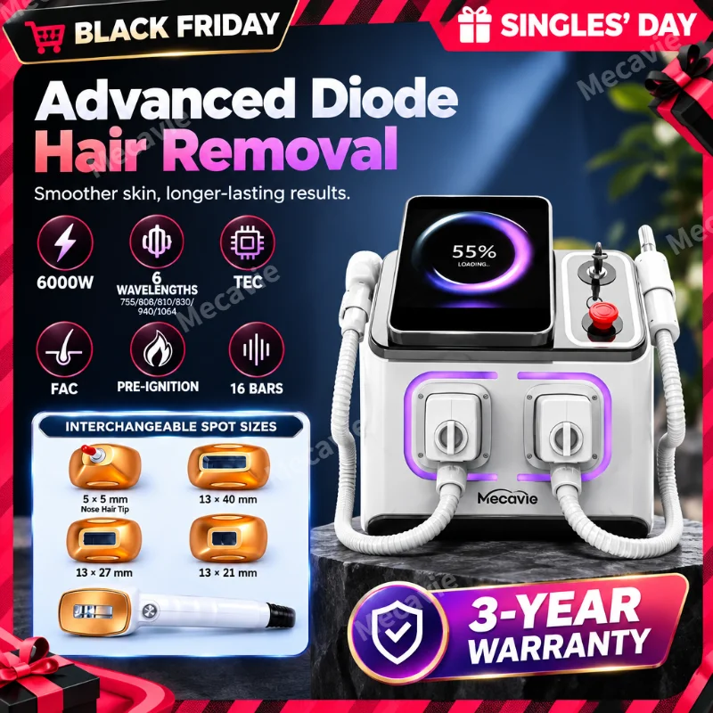 2‑in‑1 10 Bars Diode Laser Hair Removal Picosecond Laser Machine 755 808 830 940 1064nm Ice Cooling Permanent Hair Remover Tatto