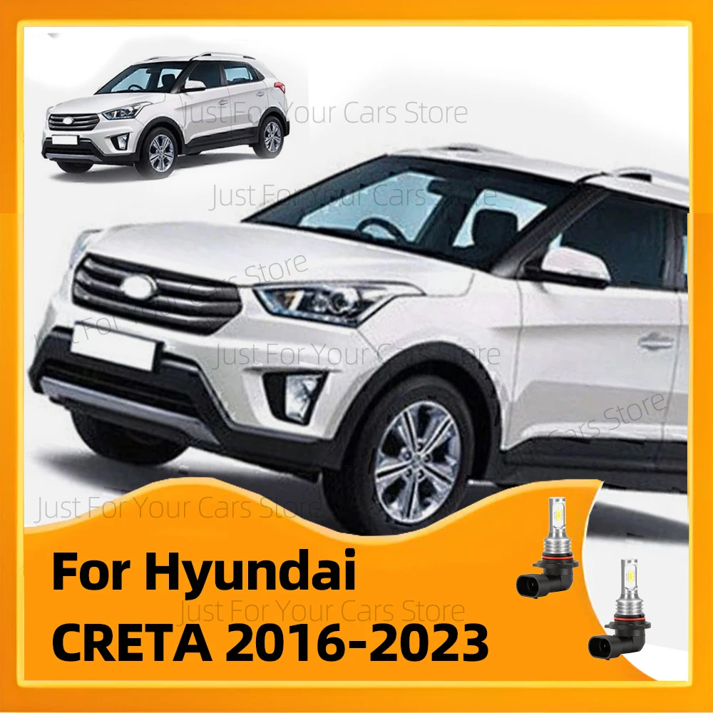 

2pcs Led Fog Lamp For Hyundai CRETA 2016 2017 2018 2019 2020 2021-2023 Front Fog Light Bulb 12V 6000K Car Accessories Canbus