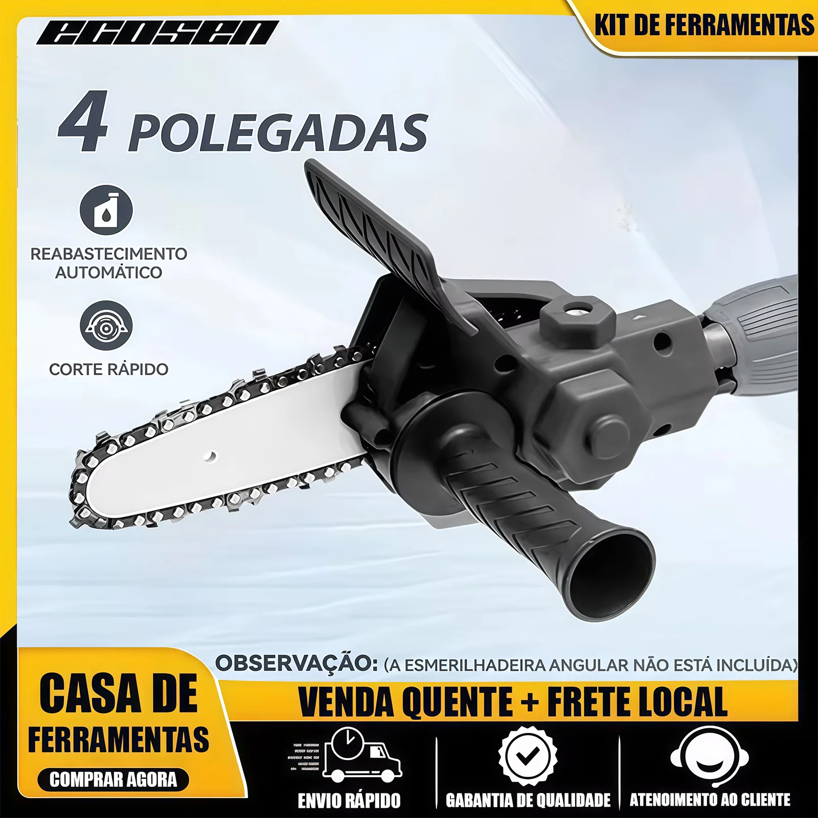 Adaptador de Motoserra para Furadeira e Parafusadeira Portátil ECOSEN