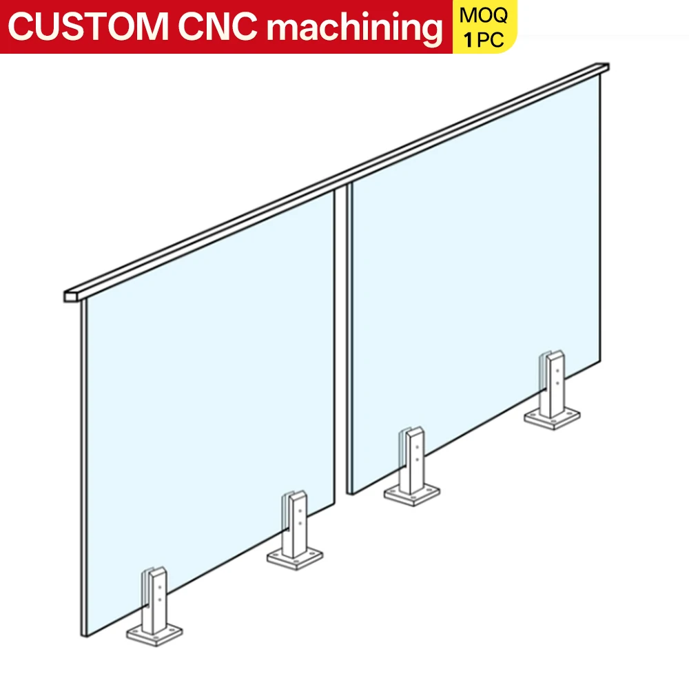 Custom Glass balcony Railings, Stainless Steel Glass Faucets, 2205 Faucets, Glass Stair Railings, Stair hardware CNC Machining