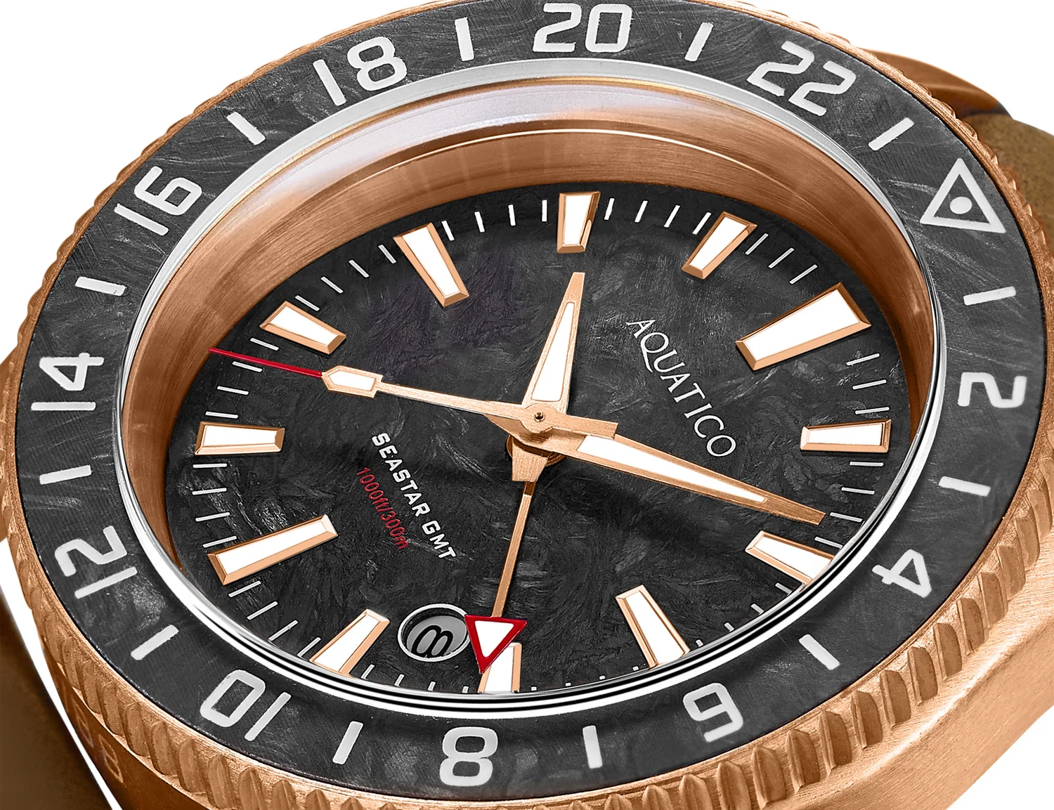 Bronze Sea Star GMT Black Carbon Figber Dial and Bezel Inlay