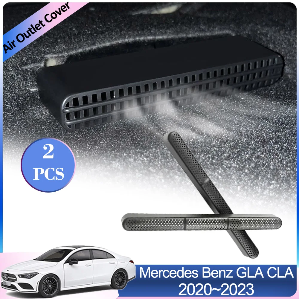 For Mercedes Benz GLA EQA H247 CLA C118 2020~2023 Air Outlet Cover Under Rear Seats Conditioner Vent Grille Interior Accessories