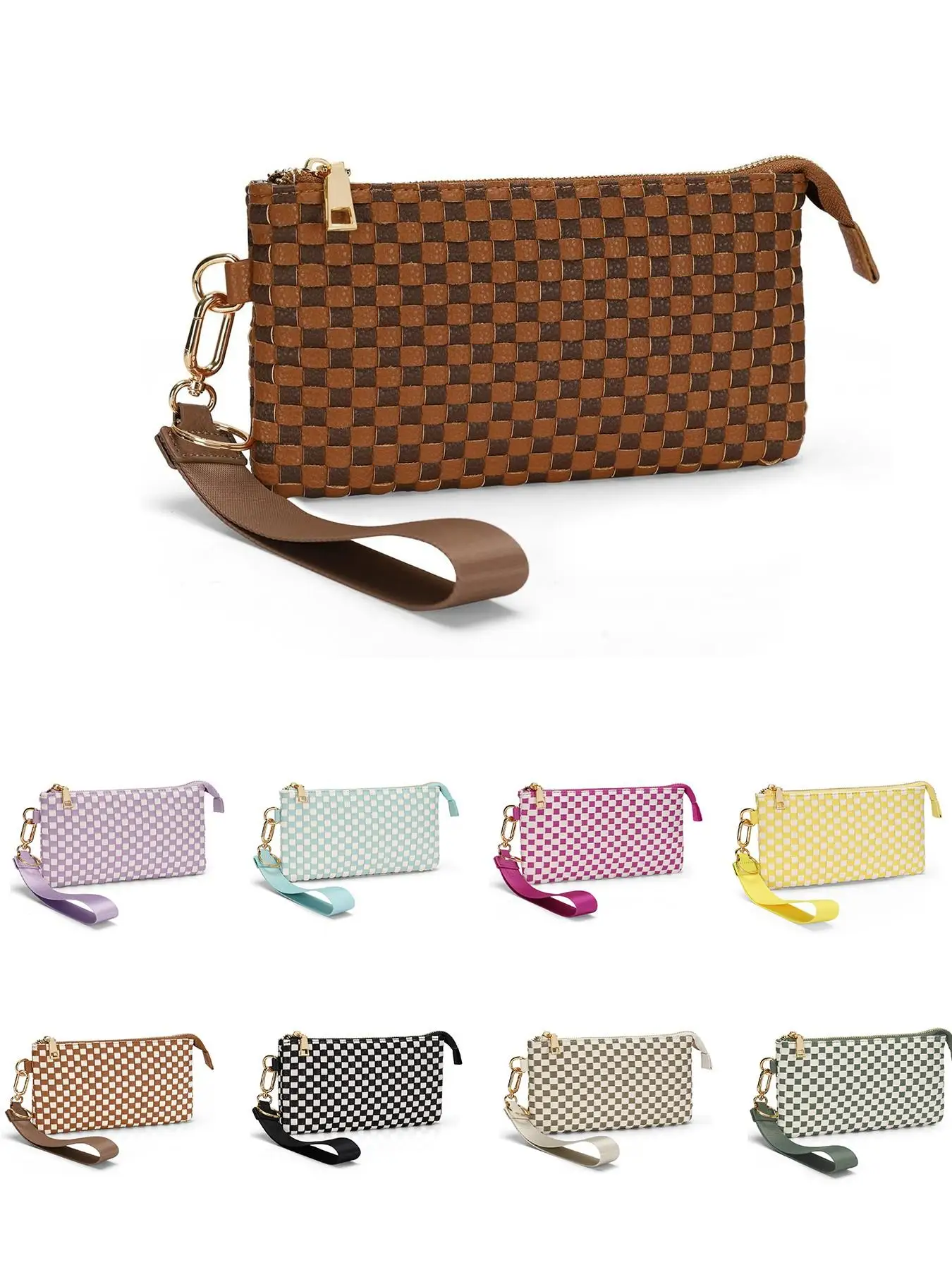 Multifunctional Emma Woven Handbag, Leopard Pattern Shoulder Clutch, Casual Nylon Wallet, Ideal Gift for Daily Use, Fashionable