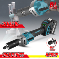 35000RPM Brushless Die Grinder 6mm 2000W Electric Cordless Variable Speed Rotary Tools For Makita 18v Battery