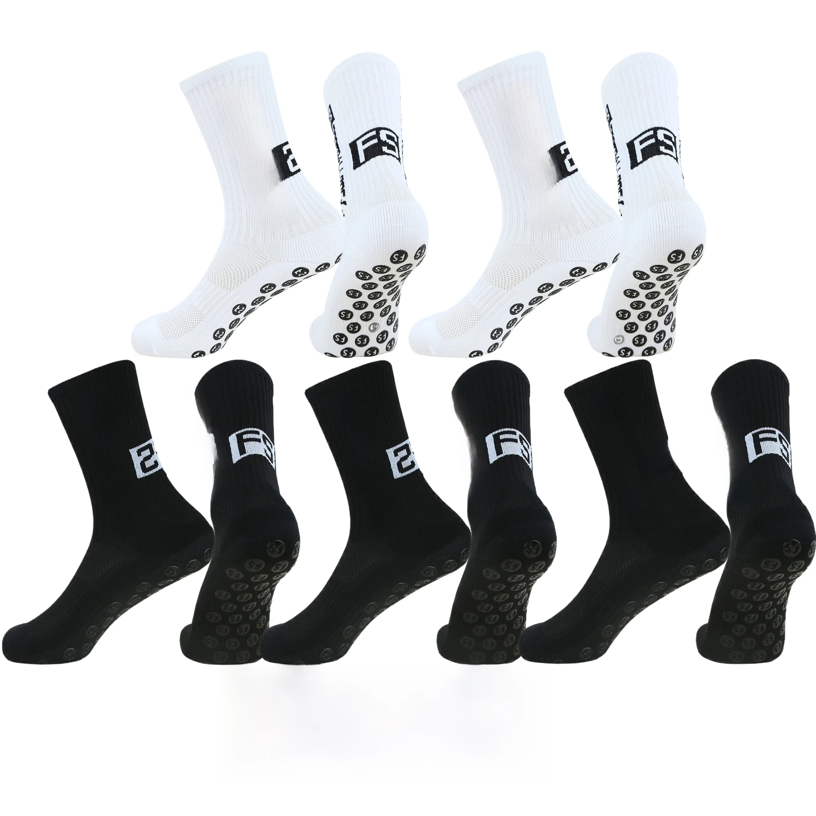 5 paires hommes femmes Football basket-ball Baseball Rugby Football Grip chaussettes antidérapantes athlétiques chaussettes de sport