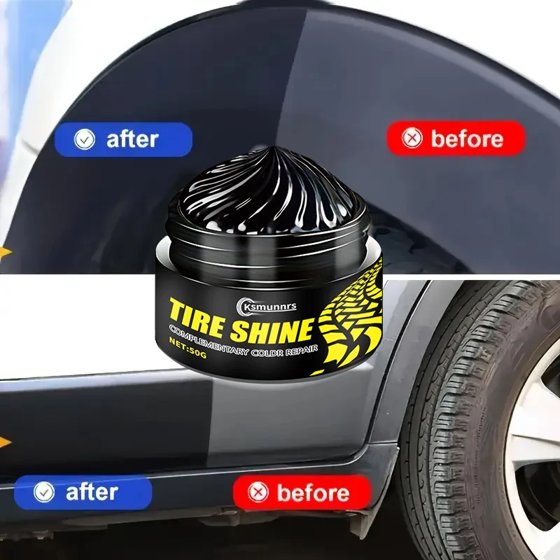 Tire Shine and Repair Agents - Fast-acting Shine Formula for Tires, Plastics, and Rubber - Long-lasting Gloss and Protection - N