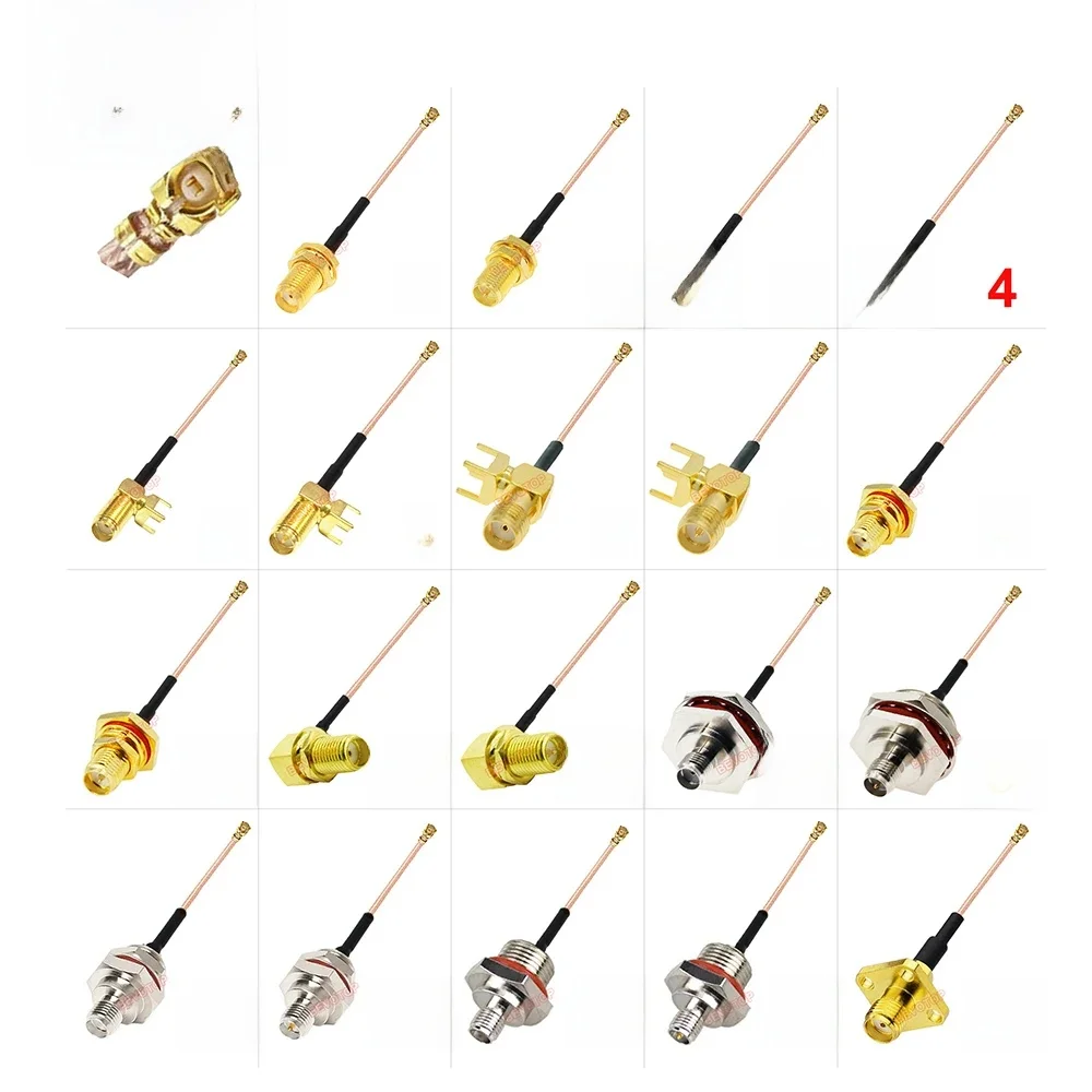 10 STKS/PARTIJ RP-SMA/SMA Female naar uFL/u.FL/IPX-1 Vrouwelijke Connector RF Coax Pigtail Antenne Extension Jumper RG178 SMA naar IPX Kabel - afbeelding 2