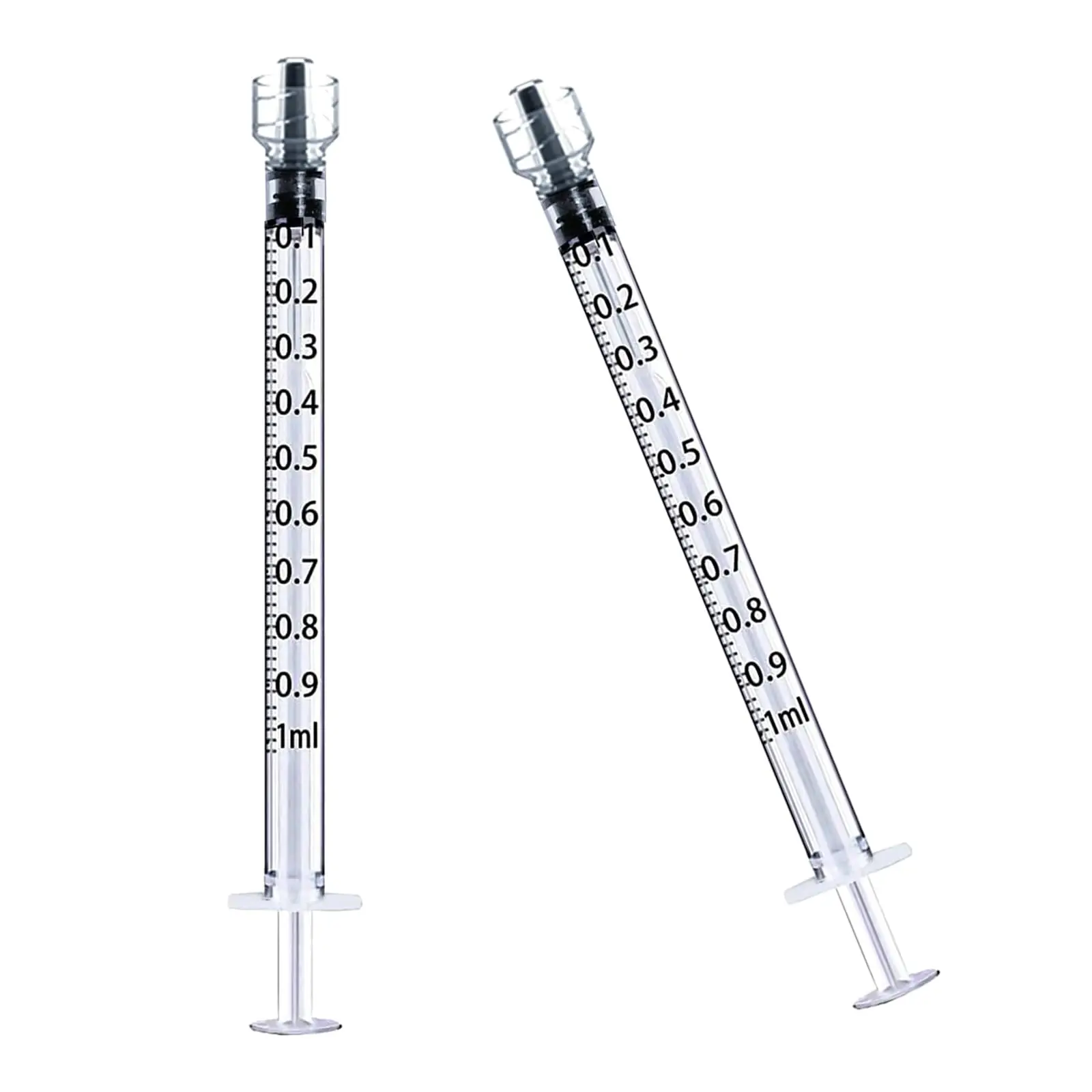100pcs 1ml/cc Disposable Sterile Luer Lock Syringes No Needle, Individually Wrapped For Lab Use, Feeding Pets