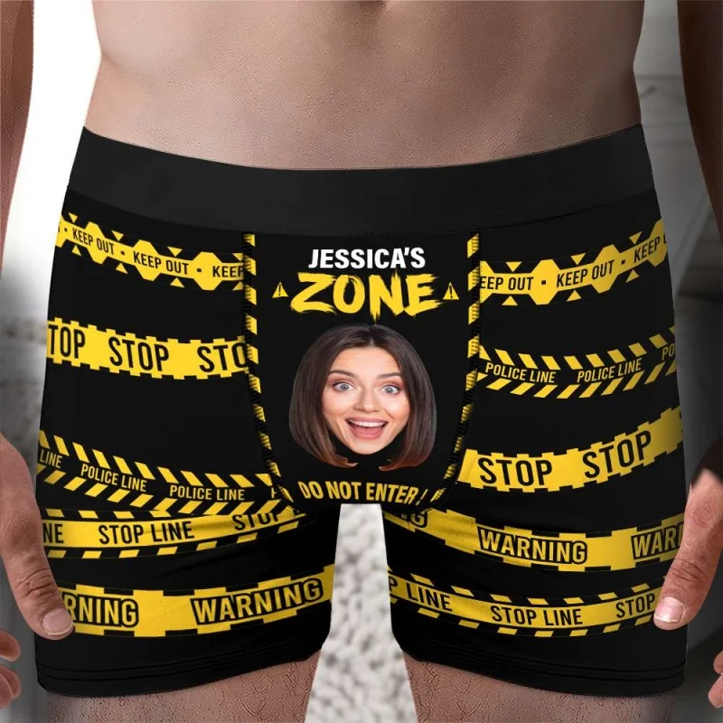 Custom Photo Boxer Briefs Men Personalized Face Underwear 180g Stretch Milk Silk Funny Gift for Boyfriend Husband Anniversary