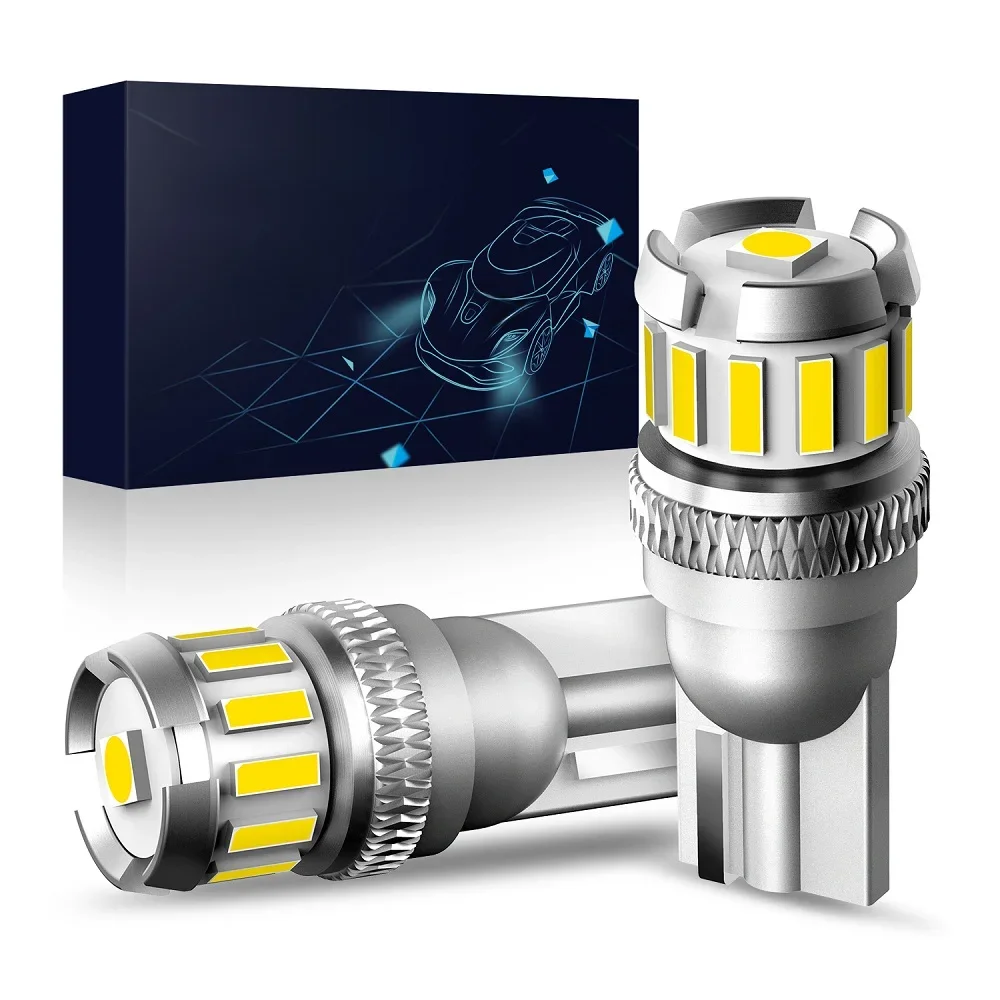 AUXITO 2x W5W LED T10 Żarówki LED Canbus do samochodowych świateł postojowych Wewnętrzne światło kopułkowe do Audi A3 8P A4 6B BMW E60 E90 — zdjęcie 2