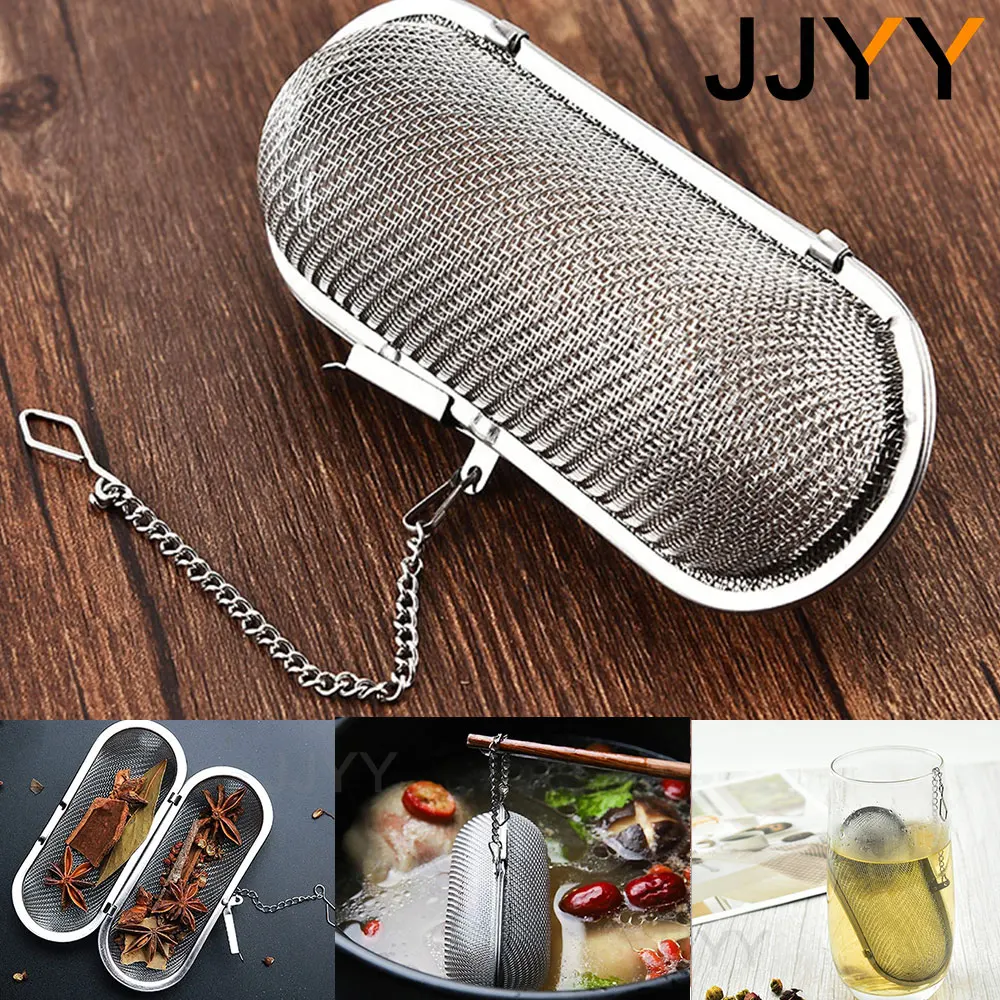 

JJYY Food Slag Filter Stainless Steel Tea Leek Soup Material Slag Bag Oval Teapot Tea Filter