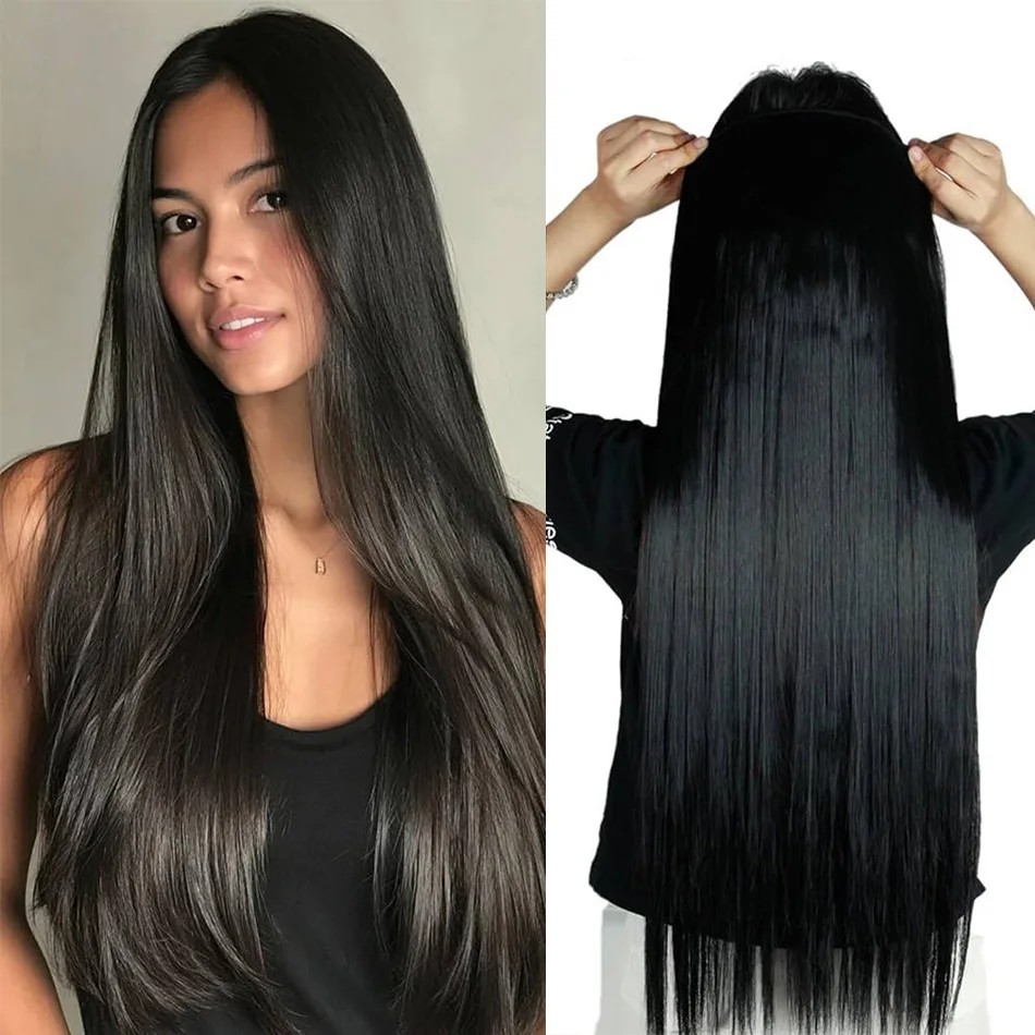 one-piece-clip-in-hair-extensions-natural-black-1b-human-hair-extensions-straight-5-clips-3-4-full-head-clip-in-hair-extensions