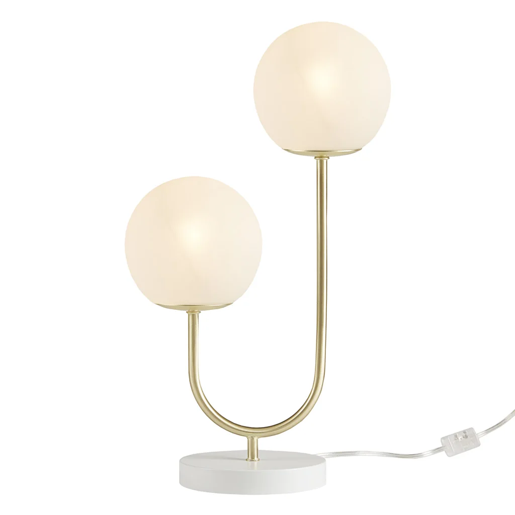 

Metal 2-Light Globe Table Lamp Iron"