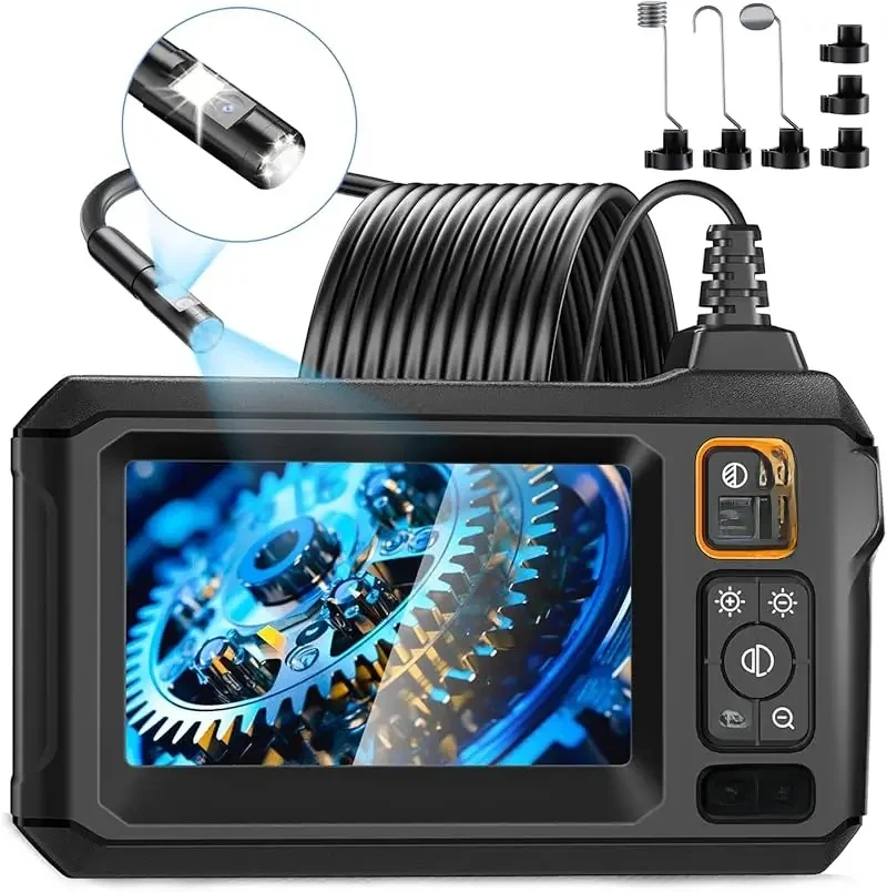 Industrial Endoscope Inspection Camera 4.3" IPS HD 1080P Single Dual Lens Borescope Sewer Camera IP67 Waterproof Snake Camera