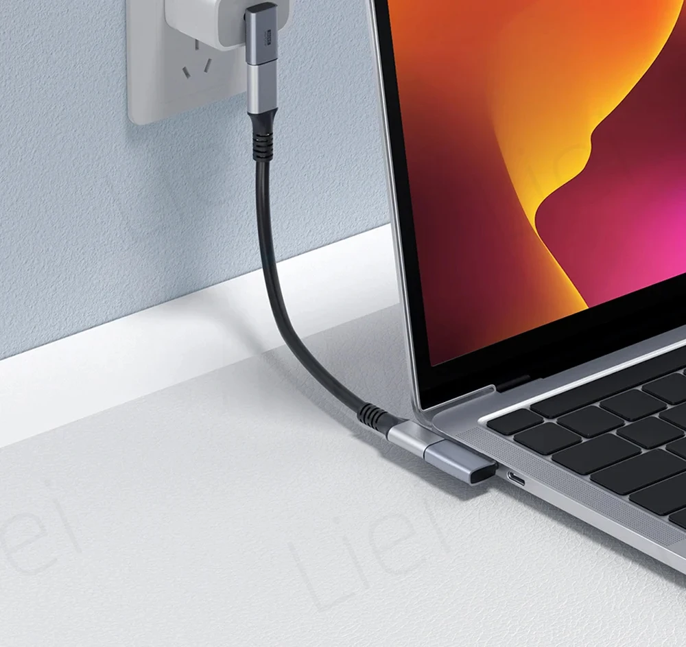 USB-C zu C Adapter 40Gbps 8K 60Hz USB-C Stecker auf Buchse 90-Grad-Winkelkonverter USB4 Adapter für Thunderbolt 4/3 MacBook Handy Tablet – Detail 8