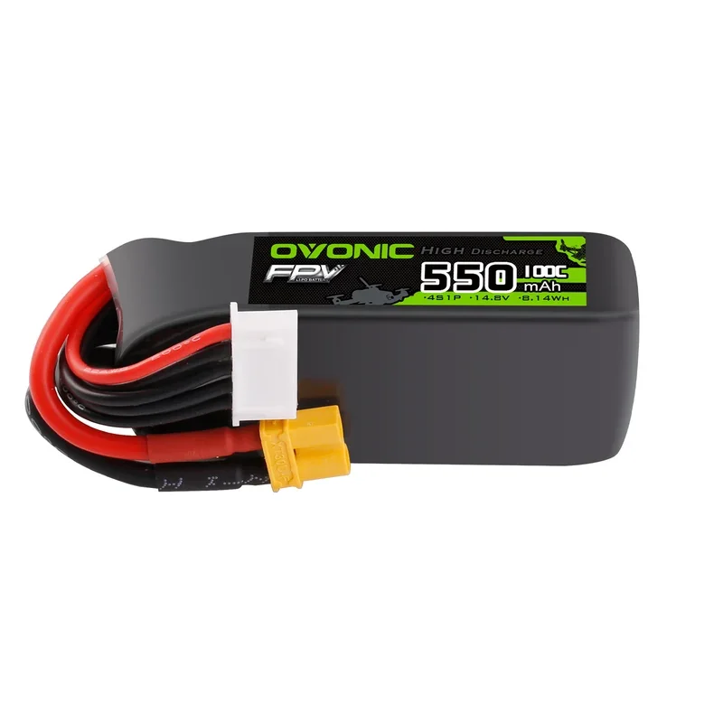 OVONIC 2S Lipo Battery 50C 450mAh 7.4V with JST Connector for RC Airplane Helicopter Quadcopter FPV Racing Drone