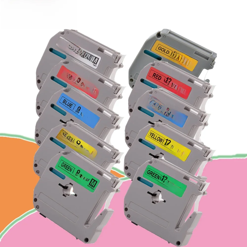 1 pièces 9/12mm MK231 bandes d'étiquettes M-K231 MK-231 Compatible pour Brother p-touch PT65 PT70 PT85 PT90 PT80 PT100 fabricant d'étiquettes