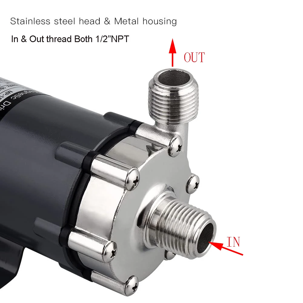 Craft Beer Brew Wort Transfer Pump,Homebrew Use,15RM Magnetic Drive , With 304 Stainless Steel Head and European Plug.