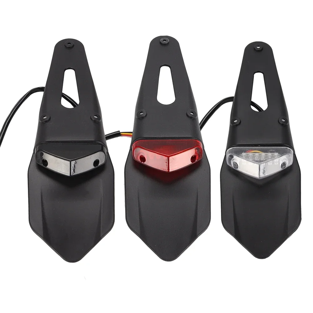 Motocicleta universal 12v led lanterna traseira lâmpada de freio com pára-choque traseiro suporte da