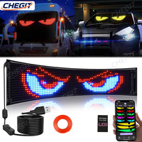 LED Matrix Pixel Panel, Scrolling Bright Advertising LED Signs, Flexible USB 5V LED Car Sign Bluetooth App Control bar gathering