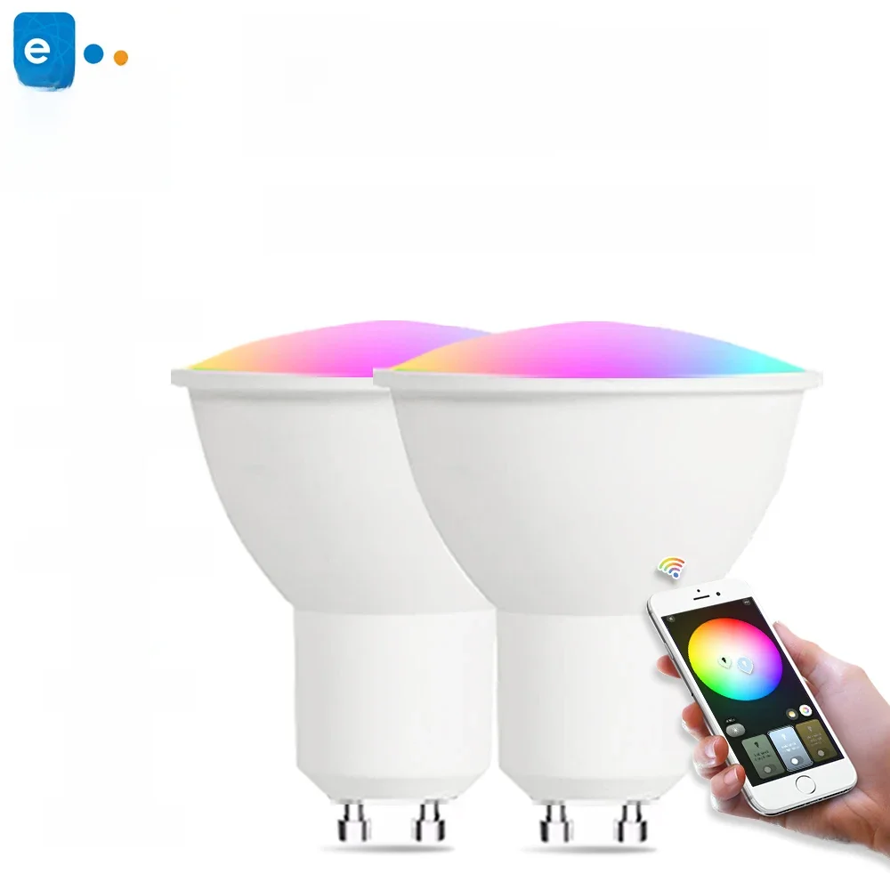 EWelink GU10 inteligentne żarówki światła Led na Wifi Zigbee 5W GU10 RGB CW WW lampka punktowa dla Alexa Google Yandex Alice Smartthings 1-6pcs — zdjęcie 2