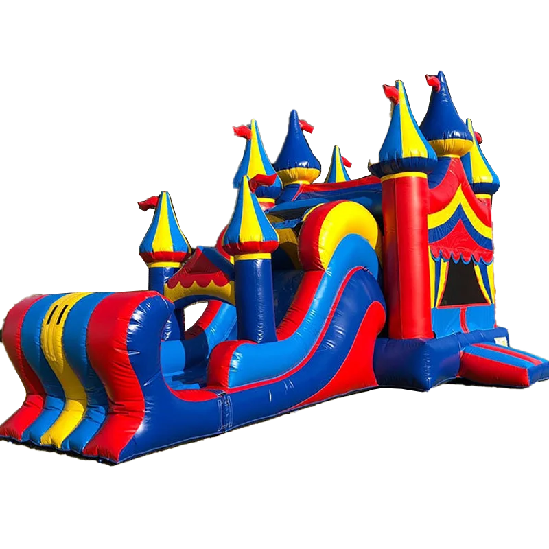 Inflatable Bouncy Combo Castles for Kids, Outdoor Jumping Castle House, Inflatable Bouncer with Slide, China Manufacturer