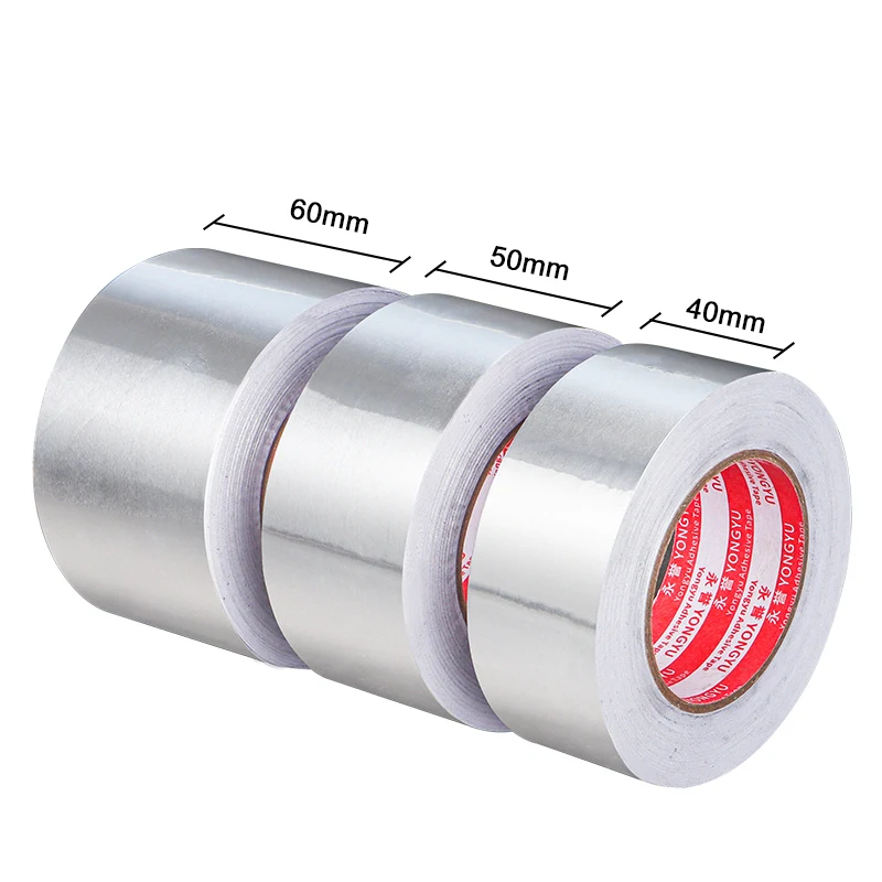 Imagem -06 - Fita de Alumínio Fita Adesiva de Alta Temperatura para Hvac Reparo do Metal Canalização do ar Frio Fita Reflexiva da Folha W40cm