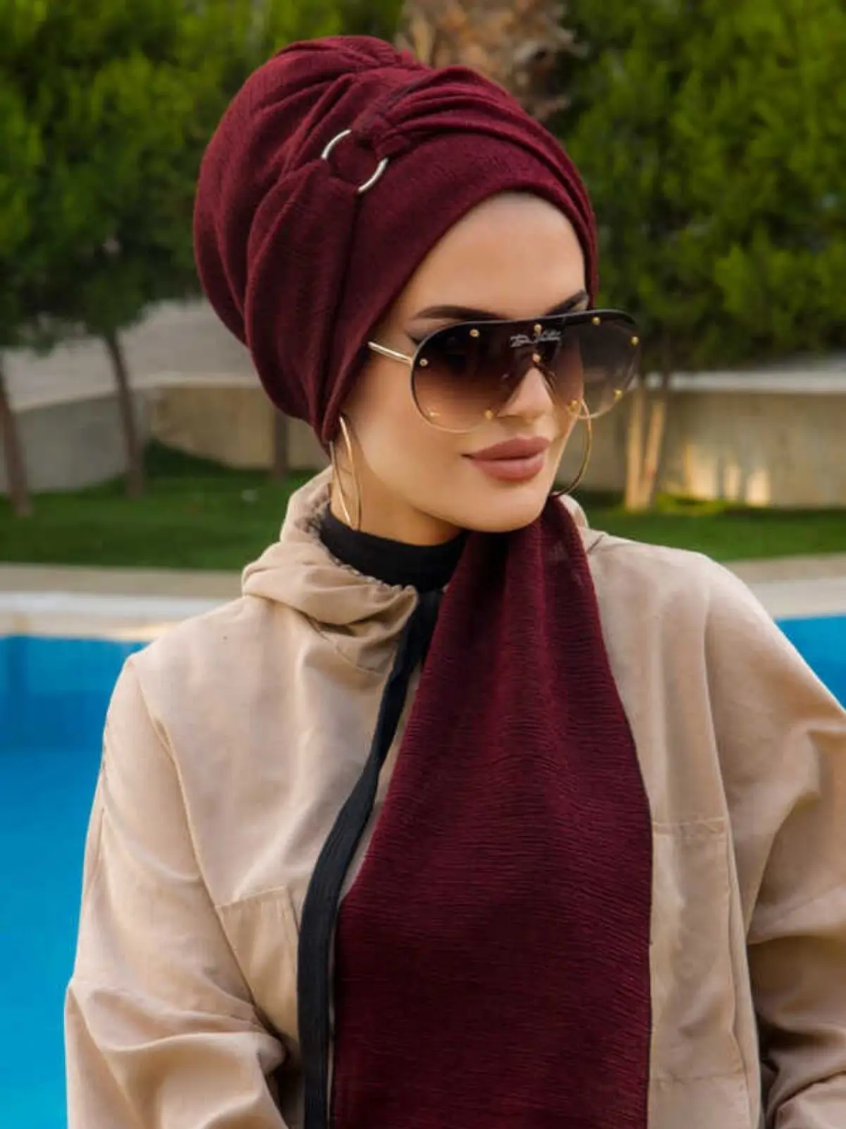 Scarf Bonnet with Buckle Detailed, Buy 3 Pay 2, Hijab Muslim Fashion Casual Woman Indispensable for Modern and Stylish Women