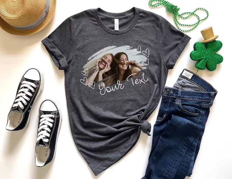 Custom Photo shirt, Personalized Family Picture Tee, Custom Picture Tshirt, Birthday photo Shirt, Holiday Gift, Family Picture