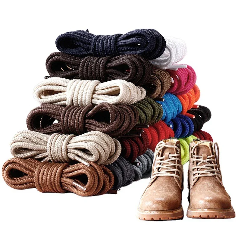 Martin bottes lacets de chaussures ronds classique haute qualité lacets noirs en plein air espadrilles décontractées alpinisme Polyester chaussure dentelle