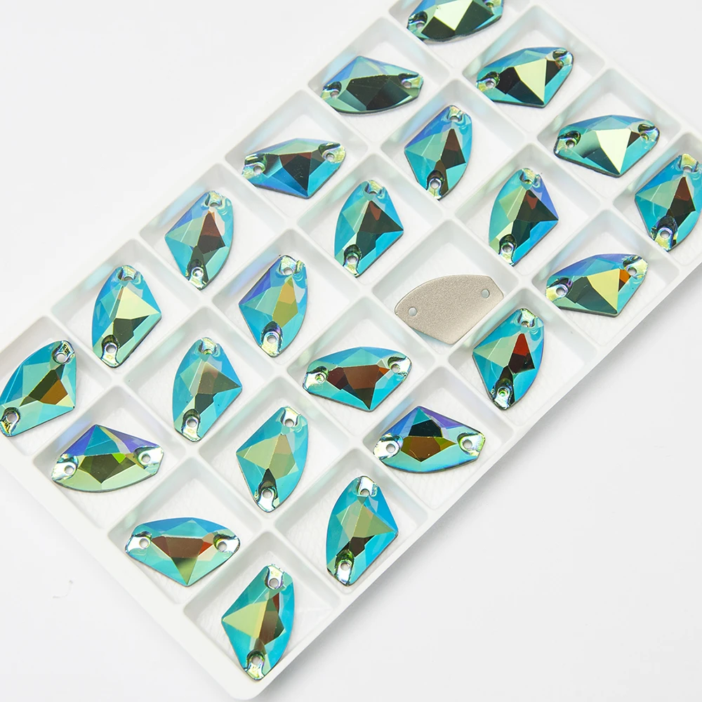 YANRUO 3256 Galactic 9x14mm AB-beschichtete Aufnähsteine 96 Stück DIY Trikot-Edelsteine für Handarbeiten, Applikationen und Kleiderherstellung – Detail 9