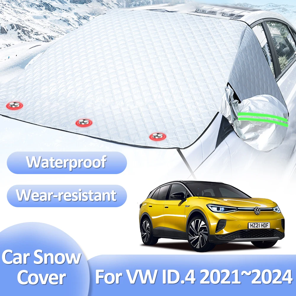 

Для Volkswagen VW ID.4 ID.5 GTX ID4 5 2021 2022 2023 2024 зимнее снегозащитное покрытие для лобового стекла автомобиля Защита от льда внешние Автоаксессуары