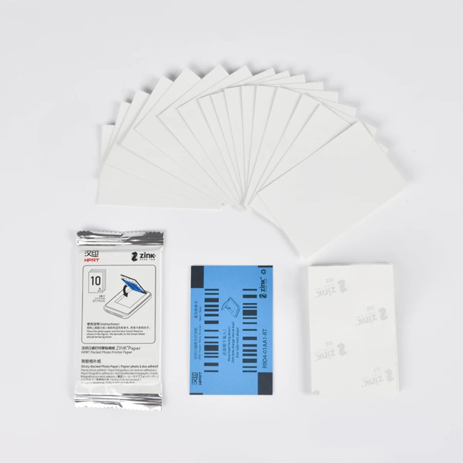 20/40 قطعة الأصلي HPRT MT53 ورق طباعة الصور ذاتية اللصق ورق طباعة الصور 2x3 بوصة لون ورق طباعة الصور للطابعة المحمولة الصغيرة MT53 #3