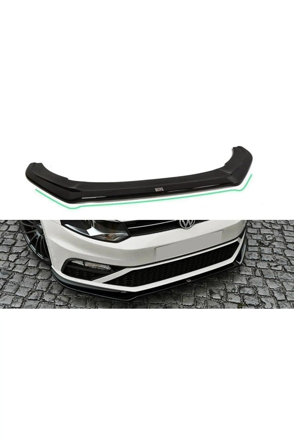 For Volkswagen Vw Polo Mk5 6c Gti Bumper Front Lip Facelift Models 2014 2015 2016 2017 - Car Spare Parts Battery Mirror Plate