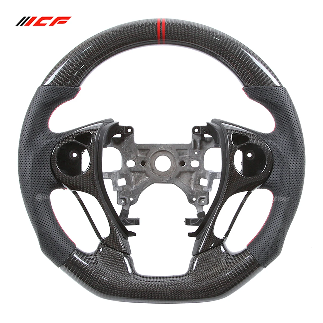 ICF Carbon Fiber Steering Wheel for Honda Elysion Pilot Passport Accord CF Perforated Leather Multiple Customized Solutions