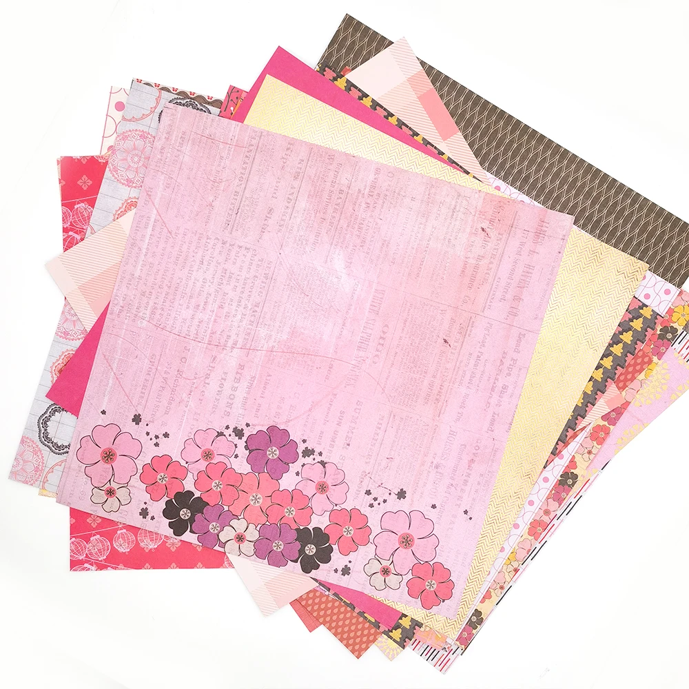 Creative Path 12 Zoll Dekoratives Scrapbooking-Papier Rotes Blumenmuster Journaling-Hintergrundpapier für DIY-Bastelarbeiten und Kartenherstellung – Detail 3