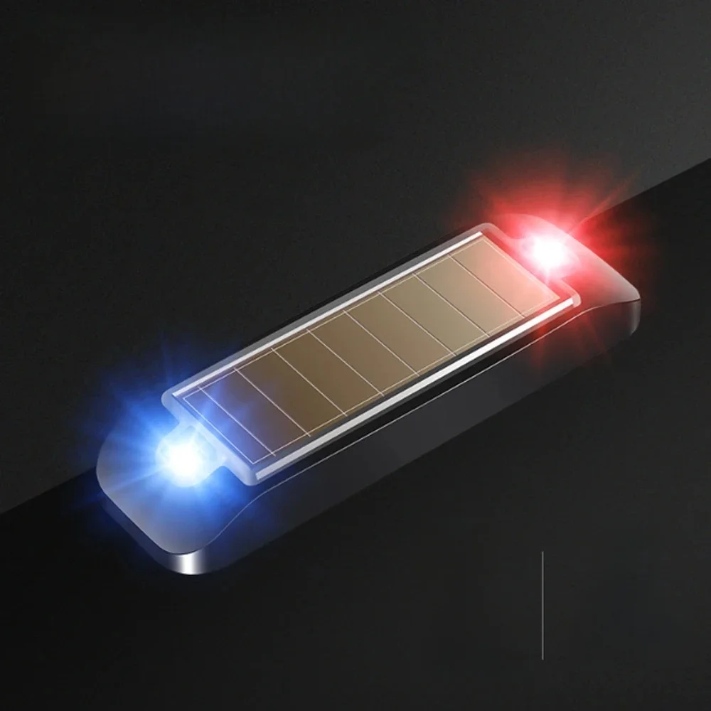 Lampka ostrzegawcza zasilania energią słoneczną do motocykli samochodowych Wskaźnik latarki LED W nocy Uwaga Stroboskopowe światło ostrzegawcze Lampa do jazdy ﻿ — zdjęcie 2