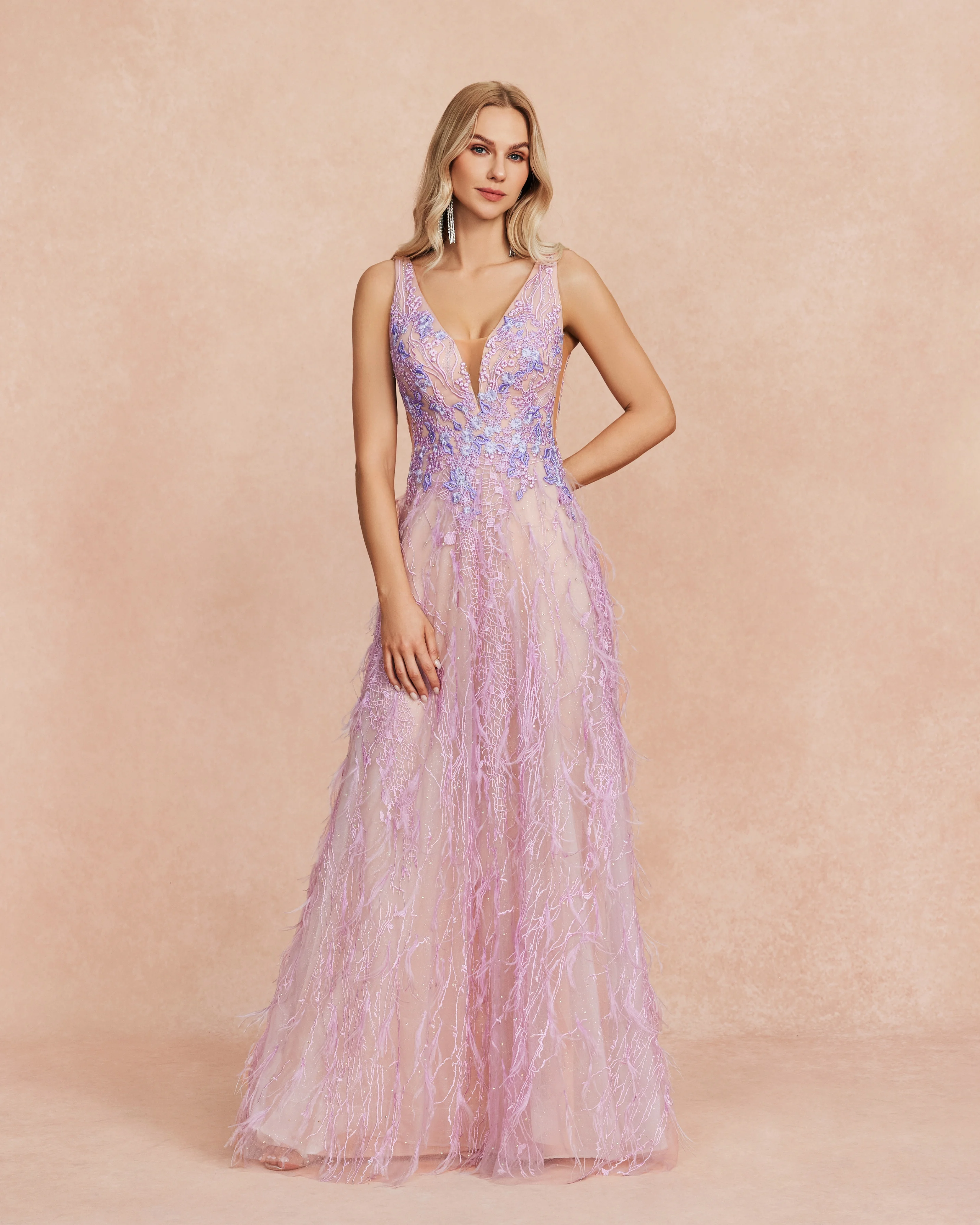 (SALE)Shalimar Zhang Purple Embroider Short Sleeve Gowns Evening dress Luxury Party Dress For Women Wedding Party Customized