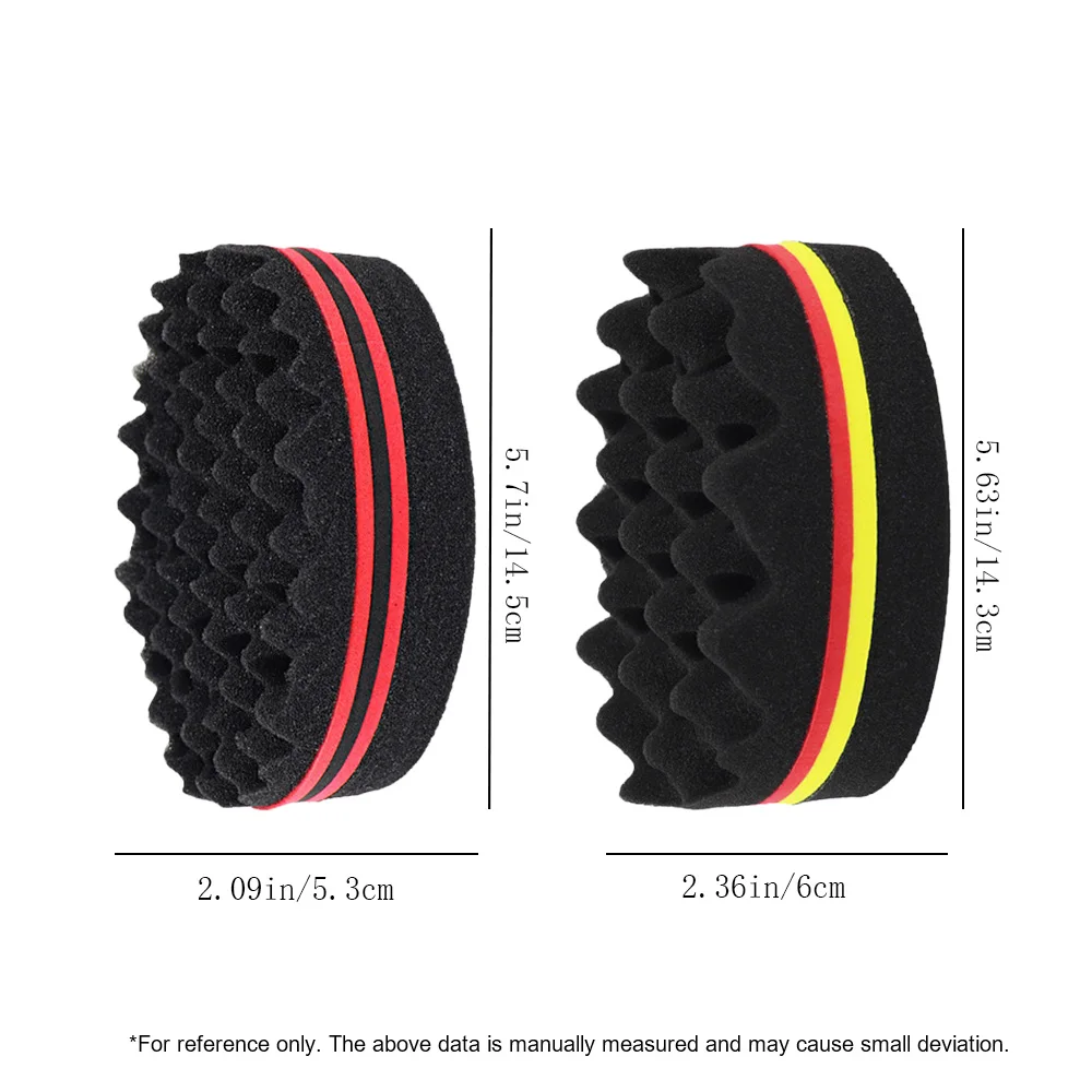 Oval Double Sides Magic Twist Hair Brush Sponge Brush Big Holes Barber Sponge Brush Twist Hair Afro Curl As Hair Care Tools