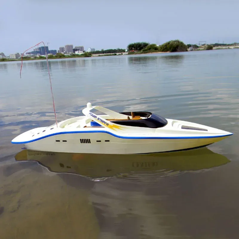 Rc Dual-Powered Jacht Model 75Cm Race Speedboot Afstandsbediening Elektrische Raceboot Model Speelgoed Geschenk Cruiseschip Afgewerkt Model - afbeelding 2